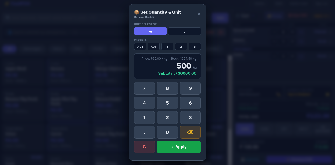 FastPOS Product Units Setup Dialog